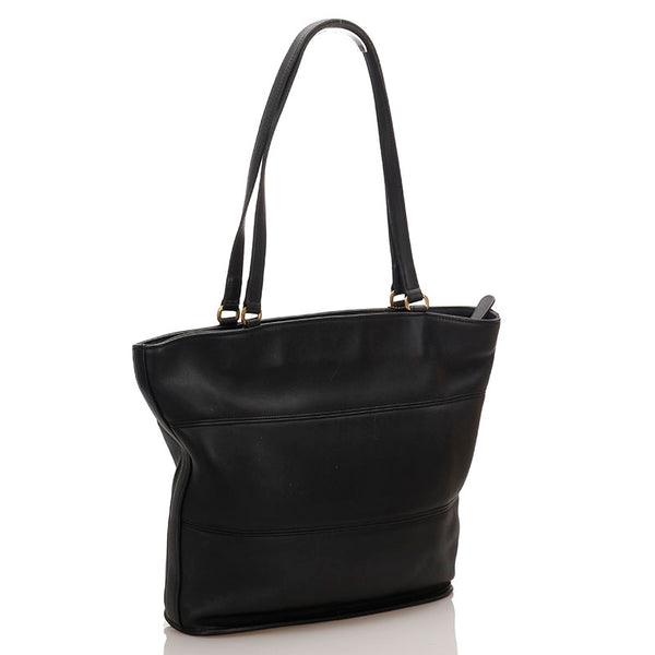 コーチ 9094 ブラック レザー トートバッグ レディース COACH 【中古】