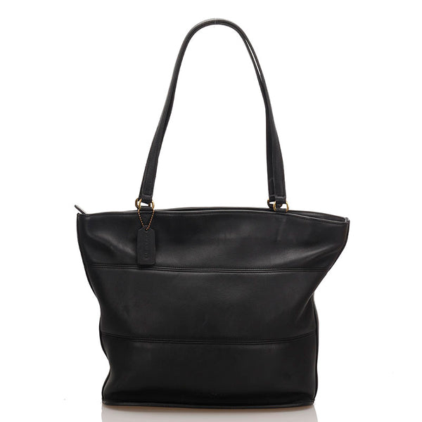 コーチ 9094 ブラック レザー トートバッグ レディース COACH 【中古】