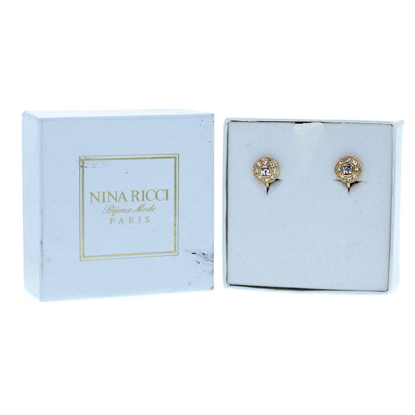 ニナリッチ ゴールド メッキ イヤリング レディース NINA RICCI 【中古】