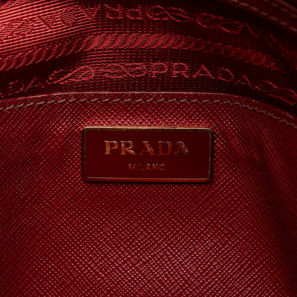 プラダ サフィアーノ べルニーチェ BN2567 ボルドー  レザー ハンドバッグ ショルダーバッグ 2WAY レディース PRADA 【中古】