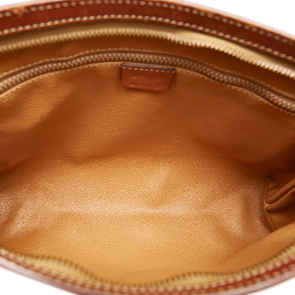 セリーヌ マカダム クラッチバッグ セカンドバッグ ブラウン PVC レザー レディース CELINE 【中古】