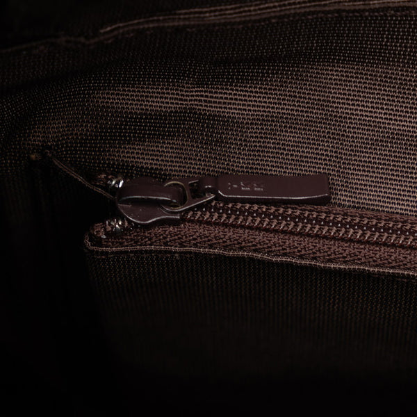 バーバリー ノバチェック ハンドバッグ ブラウン キャンバス レザー レディース BURBERRY 【中古】