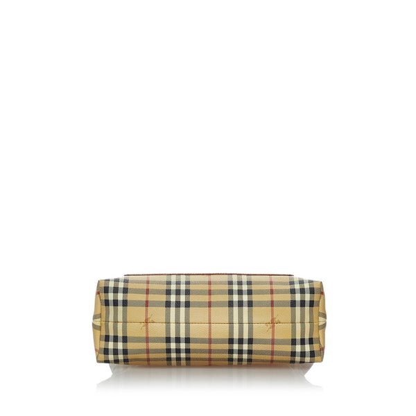 バーバリー ノバチェック シャドーホース ベージュ ブラウン PVC レザー ショルダーバッグ レディース BURBERRY 【中古】