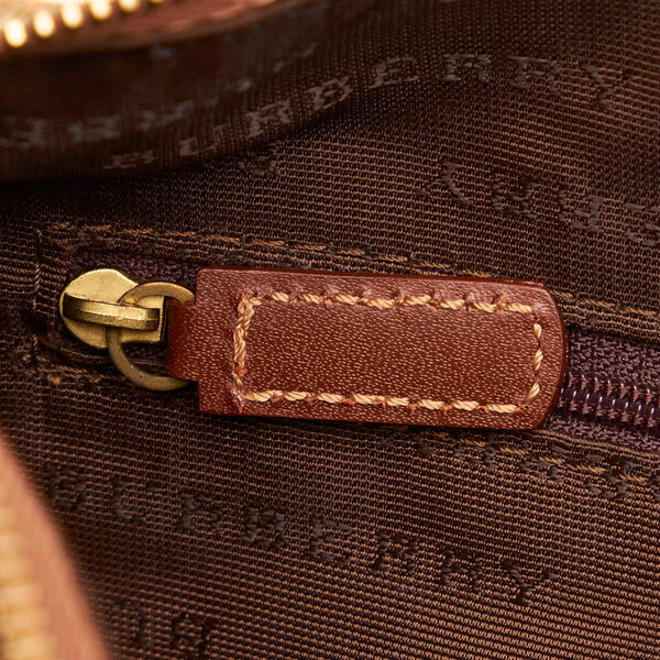 バーバリー ノバチェック シャドーホース ベージュ ブラウン PVC レザー ショルダーバッグ レディース BURBERRY 【中古】