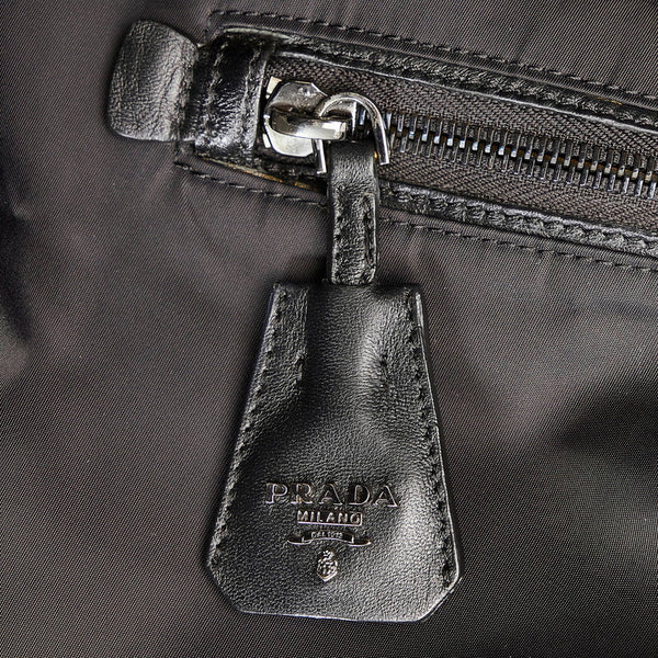 プラダ ポコノ リバーシブル ブラック カーキ ナイロン トートバッグ ショルダーバッグ 2way レディース PRADA 【中古】