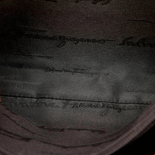 サルヴァトーレフェラガモ ガンチーニ トリフォリオ ワンショルダー AQ‐21 8662 ベージュ レザー レディース Salvatore Ferragamo 【中古】