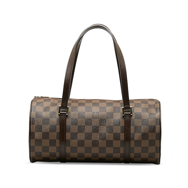 ルイ ヴィトン ダミエ パピヨン30 ハンドバッグ N51303 ブラウン PVC レザー レディース LOUIS VUITTON 【中古】