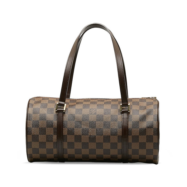 ルイ ヴィトン ダミエ パピヨン30 ハンドバッグ N51303 ブラウン PVC レザー レディース LOUIS VUITTON 【中古】