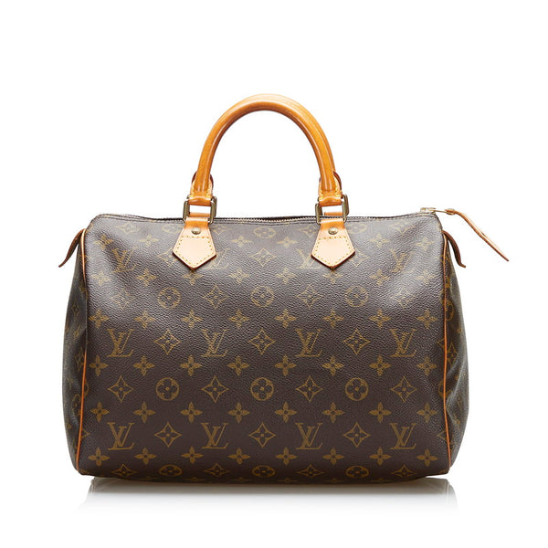ルイ ヴィトン モノグラム スピーディ30 ハンドバッグ ミニボストン M41526 ブラウン PVC レザー レディース LOUIS VUITTON 【中古】