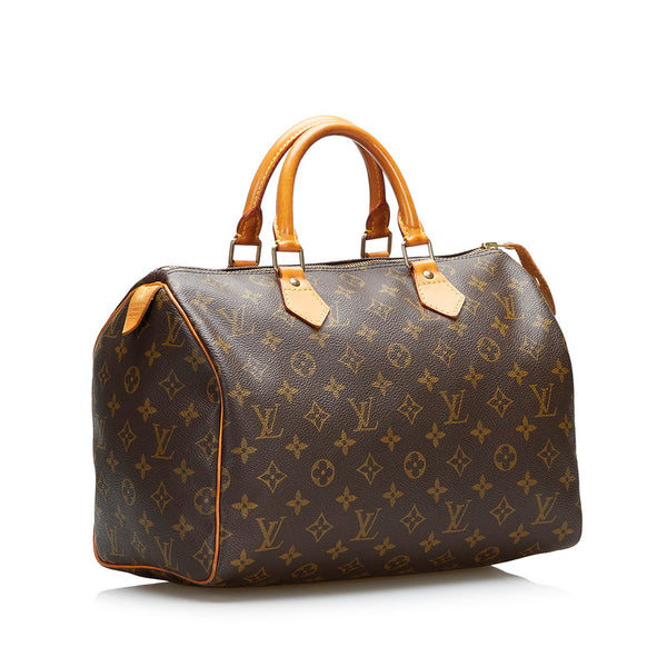 ルイ ヴィトン モノグラム スピーディ30 ハンドバッグ ミニボストン M41526 ブラウン PVC レザー レディース LOUIS VUITTON 【中古】
