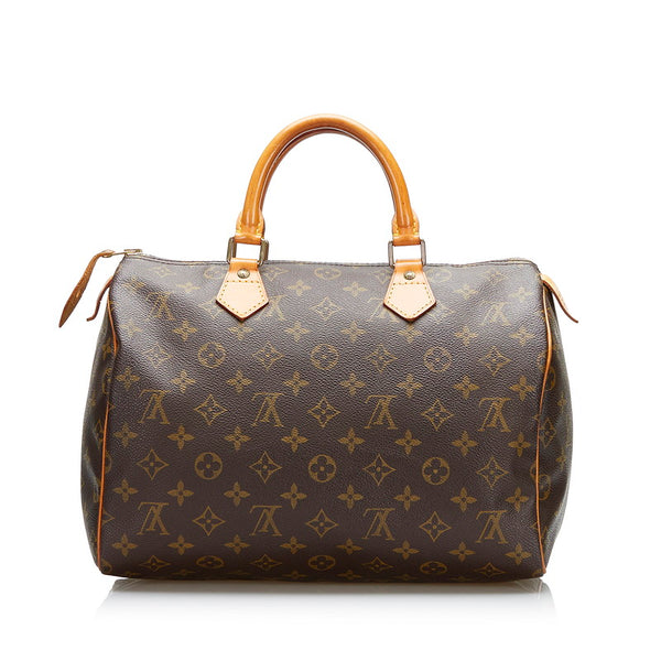 ルイ ヴィトン モノグラム スピーディ30 ハンドバッグ ミニボストン M41526 ブラウン PVC レザー レディース LOUIS VUITTON 【中古】
