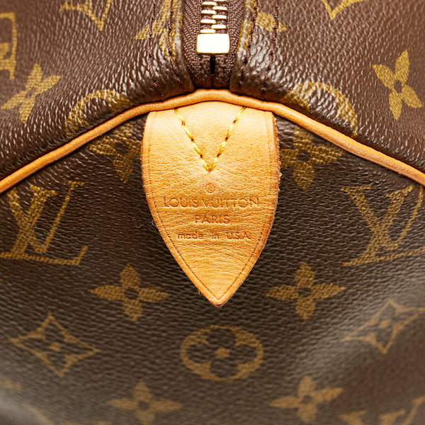 ルイ ヴィトン モノグラム スピーディ30 ハンドバッグ ミニボストン M41526 ブラウン PVC レザー レディース LOUIS VUITTON 【中古】