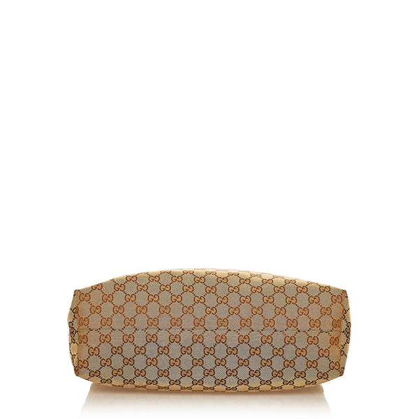 グッチ GGキャンバス 232961 ベージュ キャンバス レザー ワンショルダー レディース GUCCI 【中古】