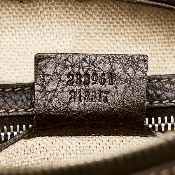 グッチ GGキャンバス 232961 ベージュ キャンバス レザー ワンショルダー レディース GUCCI 【中古】