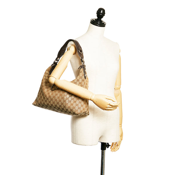 グッチ GGキャンバス 232961 ベージュ キャンバス レザー ワンショルダー レディース GUCCI 【中古】