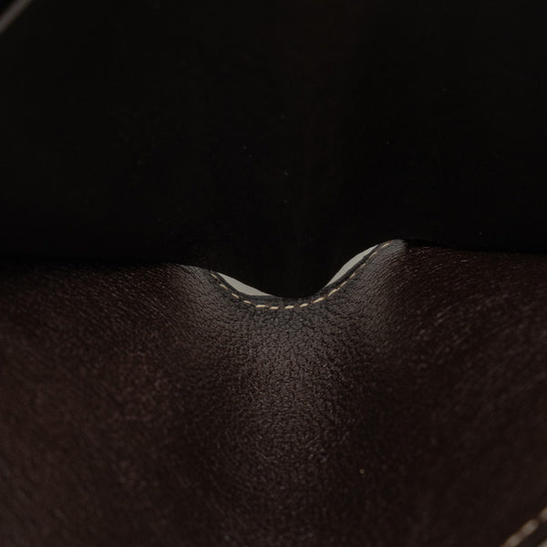 カルティエ 2C ロゴ モチーフ 二つ折り財布 ダークブラウン レザー レディース CARTIER 【中古】