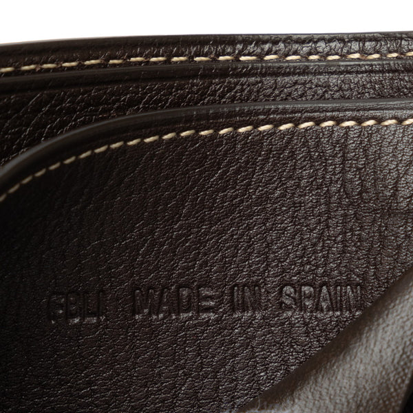 カルティエ 2C ロゴ モチーフ 二つ折り財布 ダークブラウン レザー レディース CARTIER 【中古】