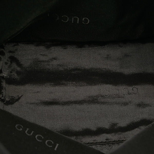 グッチ GGキャンバス ハンドバッグ 0021099 ブラック キャンバス レザー レディース GUCCI 【中古】