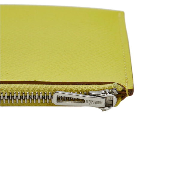 エルメス パッサンロング 長財布 イエロー レザー レディース HERMES 【中古】