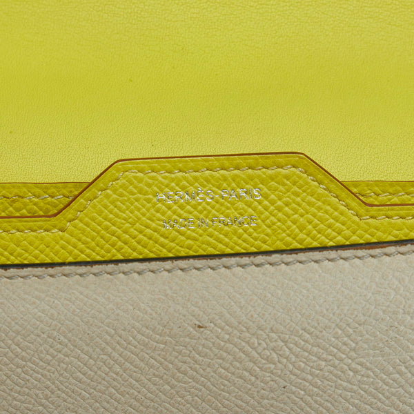 エルメス パッサンロング 長財布 イエロー レザー レディース HERMES 【中古】