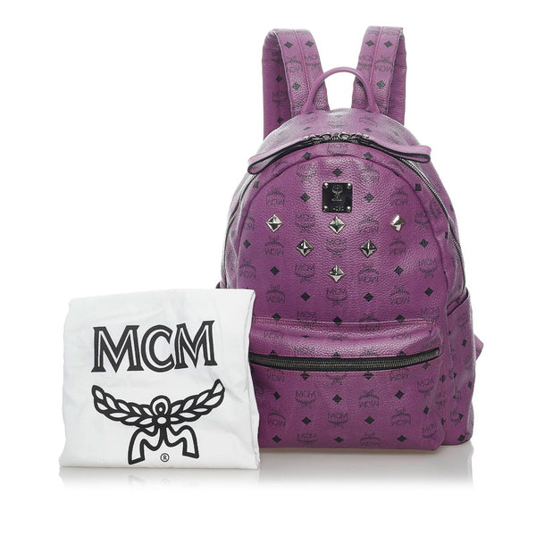 エム シー エム ヴィセトス ロゴグラム リュック バックパック パープル PVC レディース MCM 【中古】