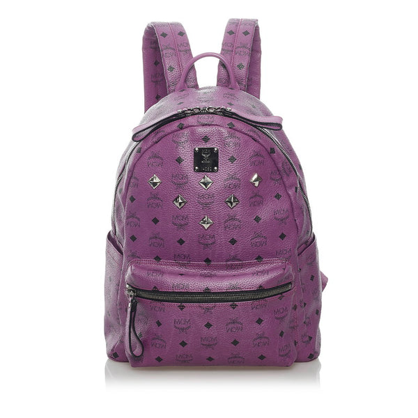 エム シー エム ヴィセトス ロゴグラム リュック バックパック パープル PVC レディース MCM 【中古】