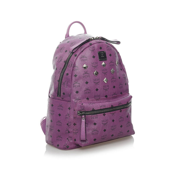 エム シー エム ヴィセトス ロゴグラム リュック バックパック パープル PVC レディース MCM 【中古】