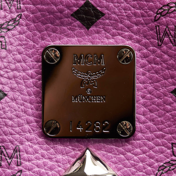 エム シー エム ヴィセトス ロゴグラム リュック バックパック パープル PVC レディース MCM 【中古】