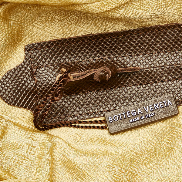 ボッテガヴェネタ レオパード ブラウン ナイロン ハンドバッグ レディース BOTTEGAVENETA 【中古】
