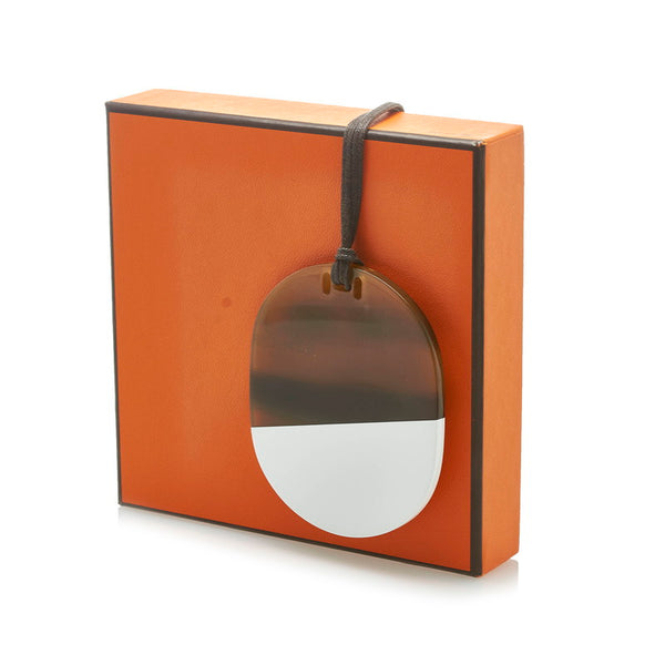 エルメス リフトGM バイカラー ネックレス ブラウン ホワイト バッファローホーン レディース HERMES 【中古】