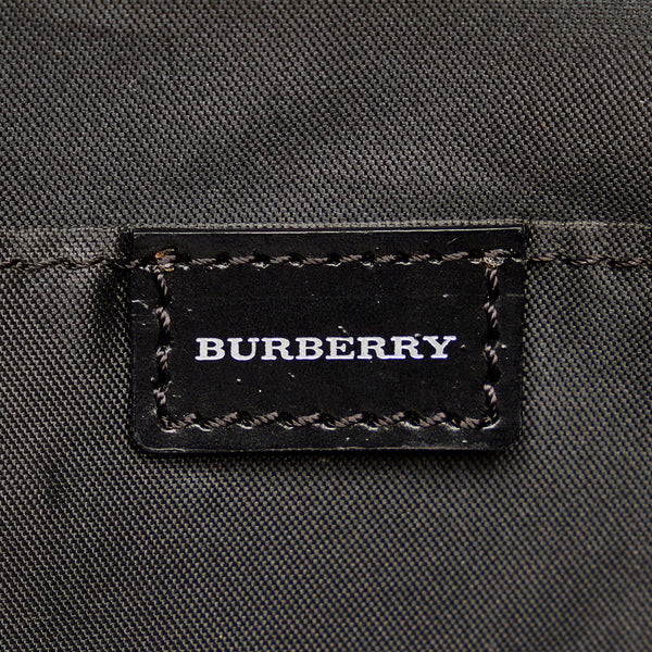 バーバリー ノバチェック 斜め掛け ショルダーバッグ  ブラック ベージュ ナイロン キャンバス レディース BURBERRY 【中古】