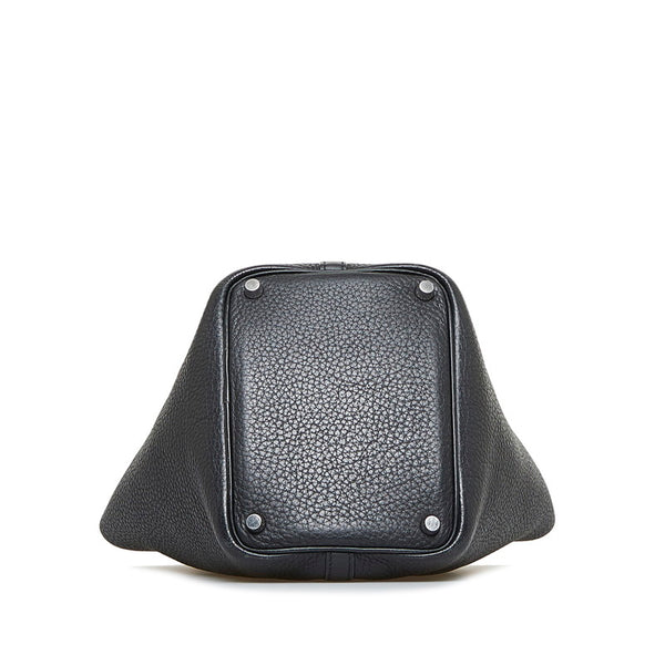 エルメス ピコタンPM シルバー金具 ハンドバッグ ノワール ブラック トリヨンクレマンス レディース HERMES 【中古】