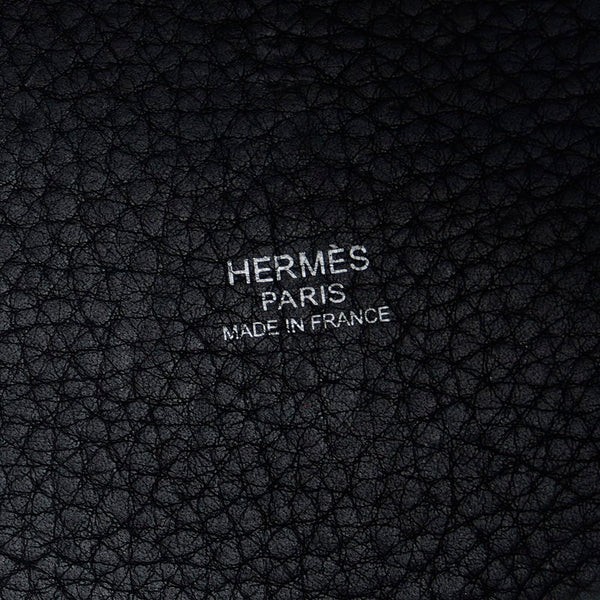 エルメス ピコタンPM シルバー金具 ハンドバッグ ノワール ブラック トリヨンクレマンス レディース HERMES 【中古】