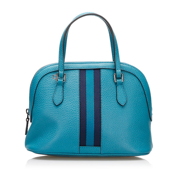 グッチ シェリーライン ハンドバッグ ショルダーバッグ 2WAY 341504 ブルー レザー レディース GUCCI 【中古】