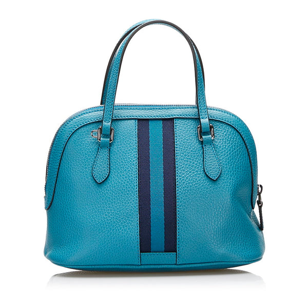 グッチ シェリーライン ハンドバッグ ショルダーバッグ 2WAY 341504 ブルー レザー レディース GUCCI 【中古】