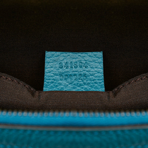 グッチ シェリーライン ハンドバッグ ショルダーバッグ 2WAY 341504 ブルー レザー レディース GUCCI 【中古】