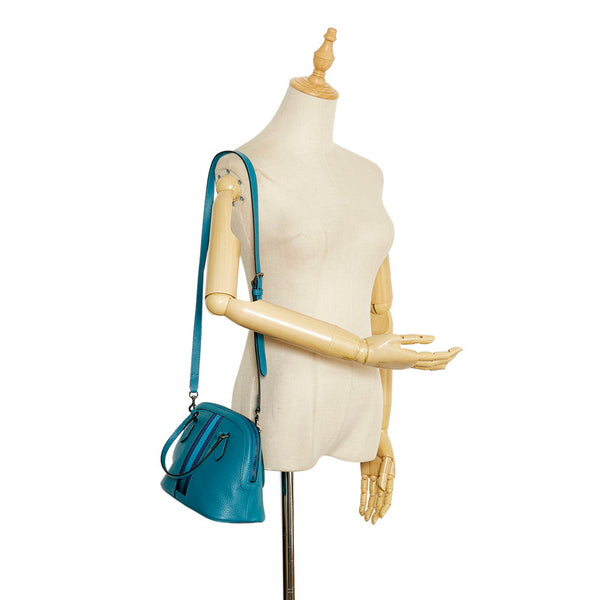 グッチ シェリーライン ハンドバッグ ショルダーバッグ 2WAY 341504 ブルー レザー レディース GUCCI 【中古】