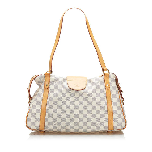ルイ ヴィトン ダミエ アズール ストレーザPM ショルダーバッグ N42220 ホワイト PVC レザー レディース LOUIS VUITTON 【中古】