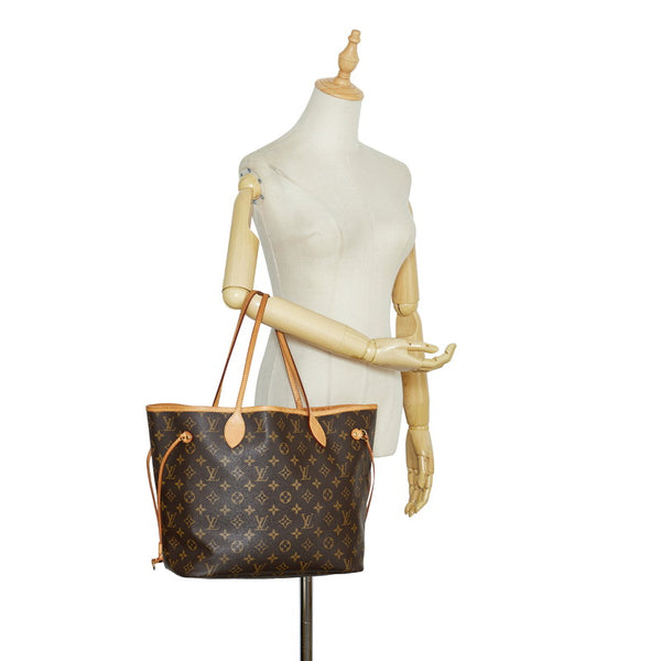 ルイ ヴィトン モノグラム ネヴァーフルMM ショルダーバッグ トートバッグ M40156 ブラウン PVC レザー レディース LOUIS VUITTON 【中古】