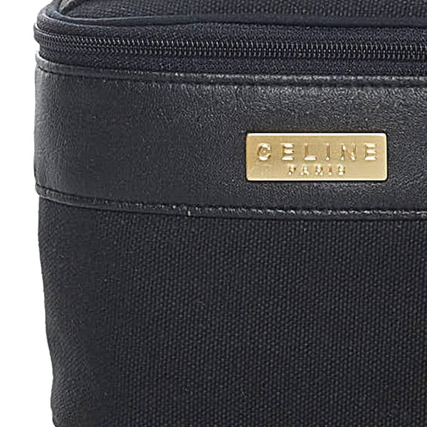 セリーヌ ポーチ&ハンカチセット ポーチ ブラック キャンバス レザー レディース CELINE 【中古】