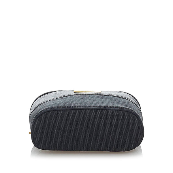 セリーヌ ポーチ&ハンカチセット ポーチ ブラック キャンバス レザー レディース CELINE 【中古】