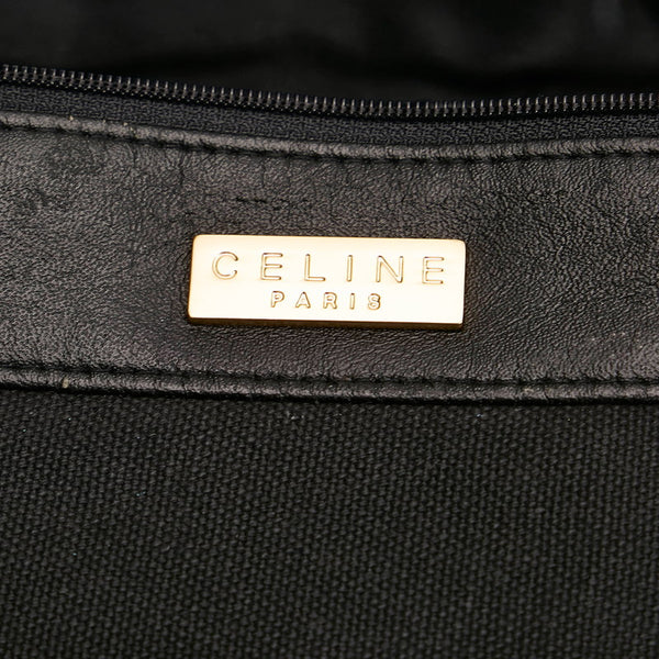 セリーヌ ポーチ&ハンカチセット ポーチ ブラック キャンバス レザー レディース CELINE 【中古】