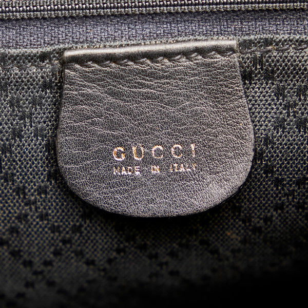 グッチ バンブー 008 2058 ブラック レザー リュック バックパック レディース GUCCI 【中古】