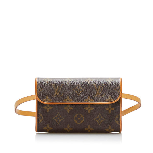 ルイ ヴィトン モノグラム ポシェットツインPM ショルダーバッグ M51854 ブラウン PVC レザー レディース LOUIS VUITTON 【中古】