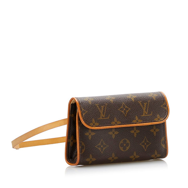 ルイ ヴィトン モノグラム ポシェットツインPM ショルダーバッグ M51854 ブラウン PVC レザー レディース LOUIS VUITTON 【中古】