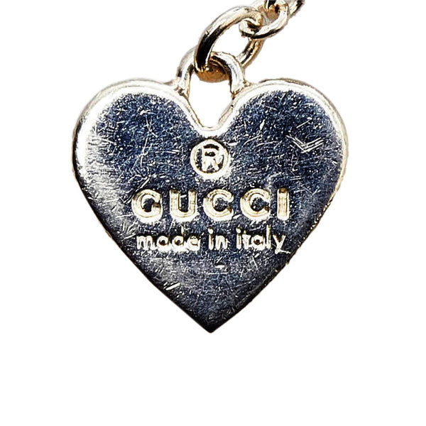 グッチ カラーストーン ハート ブレスレット SV925 シルバー レディース GUCCI 【中古】