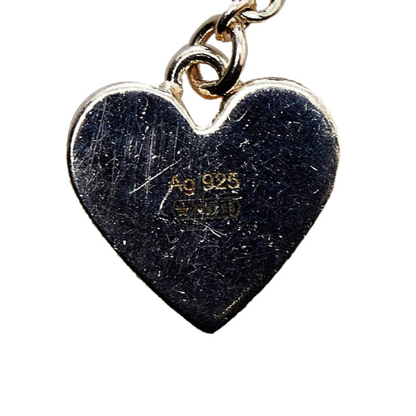 グッチ カラーストーン ハート ブレスレット SV925 シルバー レディース GUCCI 【中古】