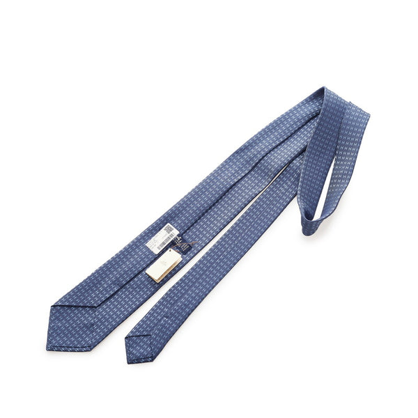 エルメス ブルー シルク ネクタイ メンズ HERMES 【中古】