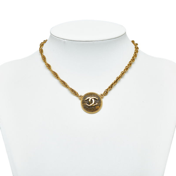 シャネル ヴィンテージ ココマーク ラウンド ネックレス ゴールド メッキ レディース CHANEL 【中古】