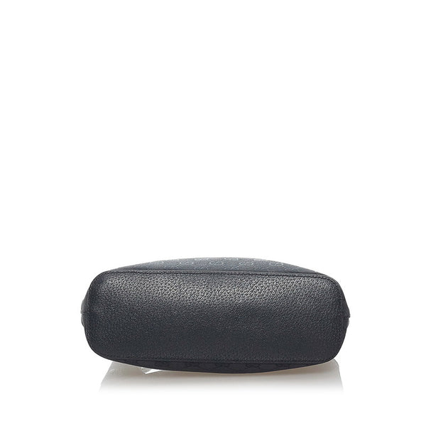 グッチ GGキャンバス ハンドバッグ 115002 ブラック キャンバス レザー レディース GUCCI 【中古】